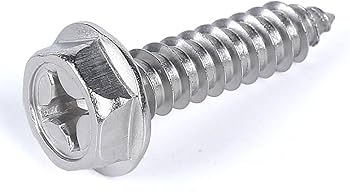 Amazon | 5枚入 六角ワッシャーセルフタッピングねじM6 十字穴